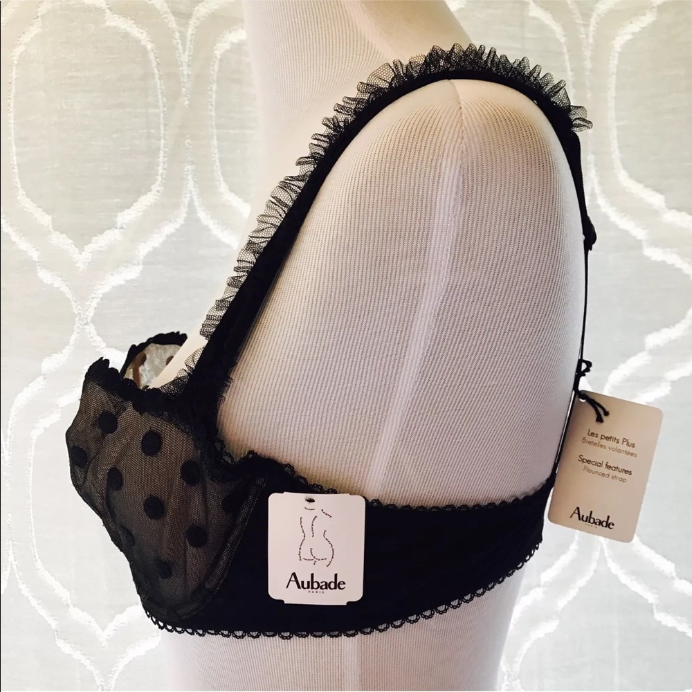 Sold Aubade Black Polka Dot Extrait De Flirt Bra - Picture 3 of 7